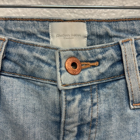 Jonathan Simkhai Blue Straight Leg Jeans - Picture 3 of 8
